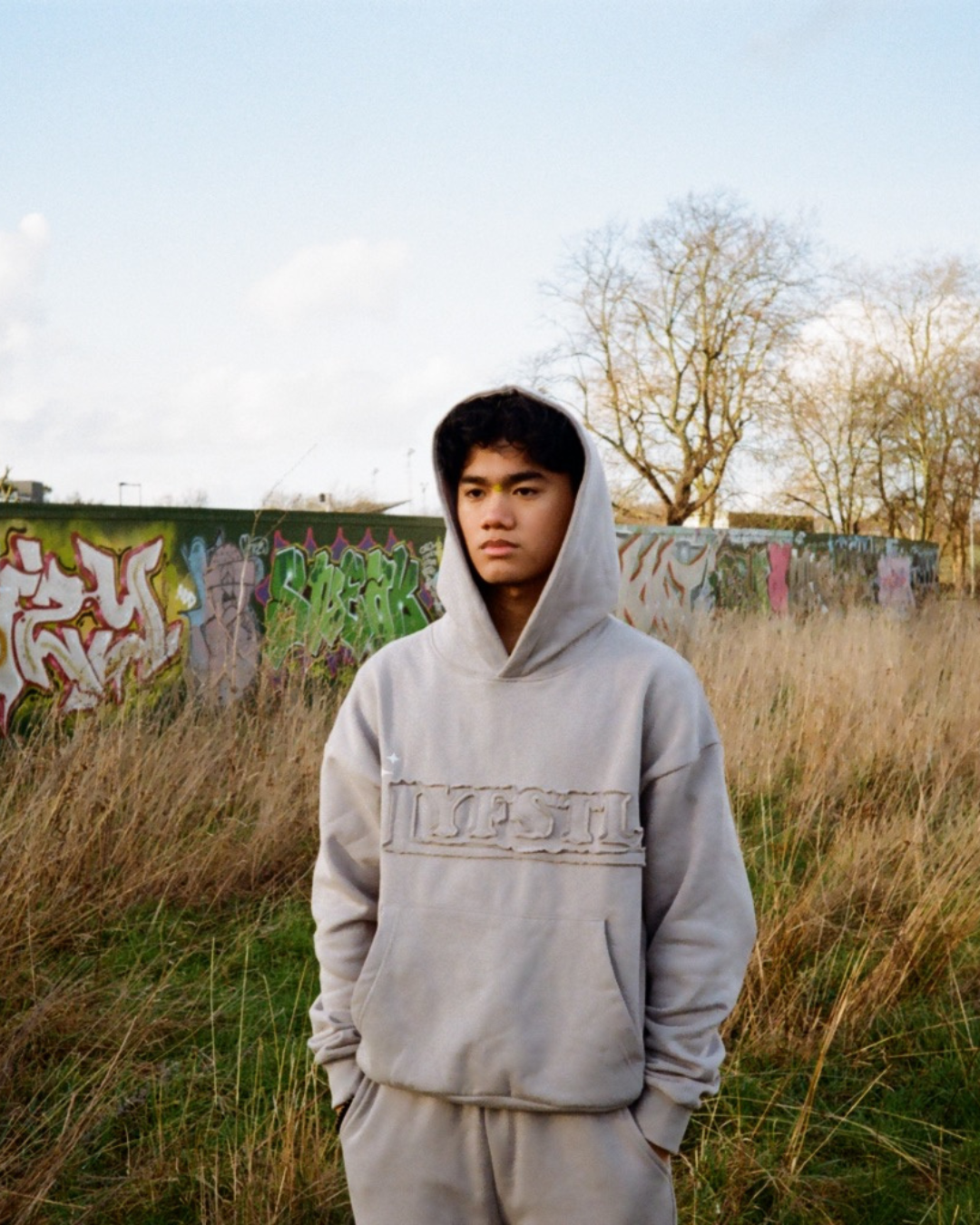 Ash Grey Patchwork Sweats