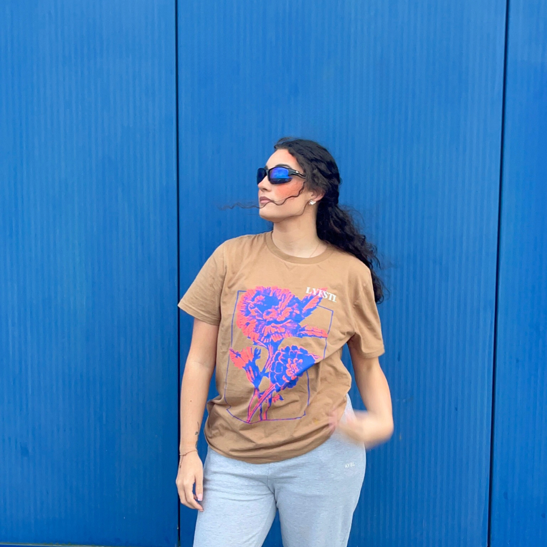 UTOPIA FLORAL Tee Camel