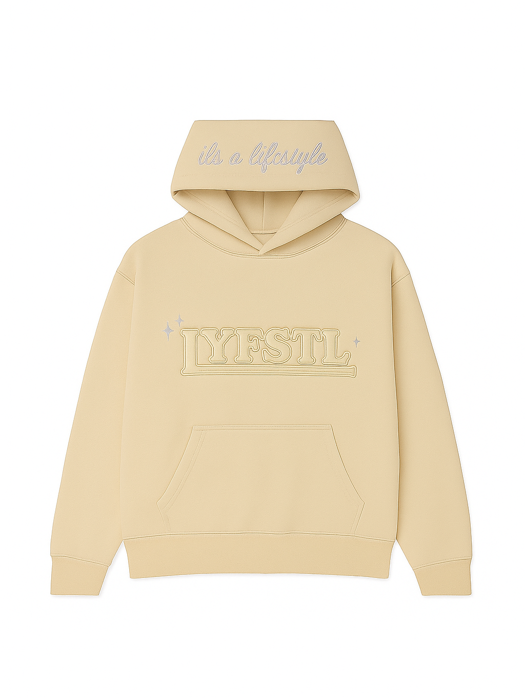 STONE BEIGE Patchwork Hoodie