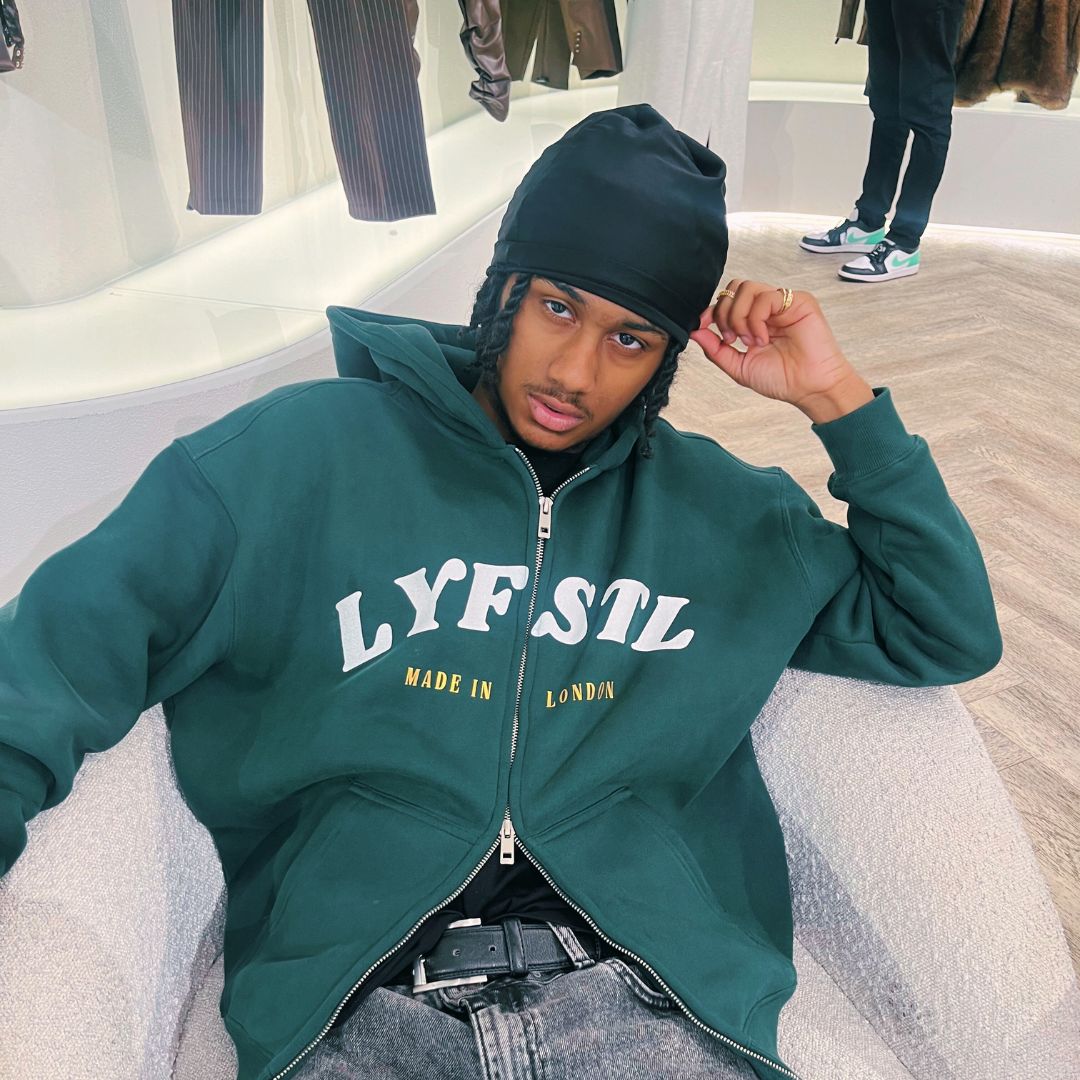 DOUBLE ZIP Emerald Green Hoodie