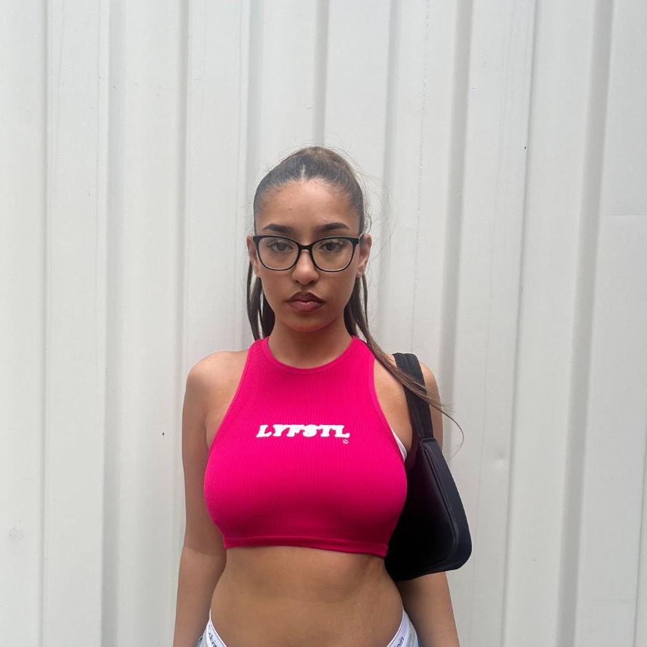 RACER CROP TEE Pink