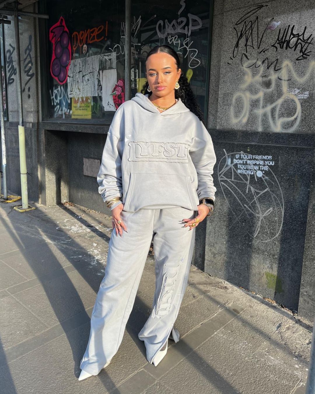 ASH GREY Patchwork Hoodie