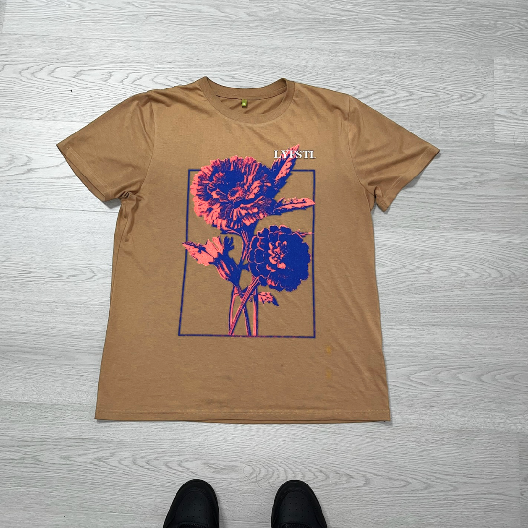 UTOPIA FLORAL Tee Camel