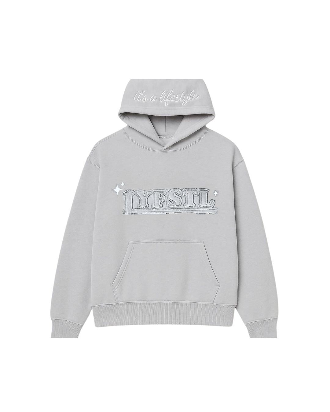 Ash Grey Patchwork Hoodie